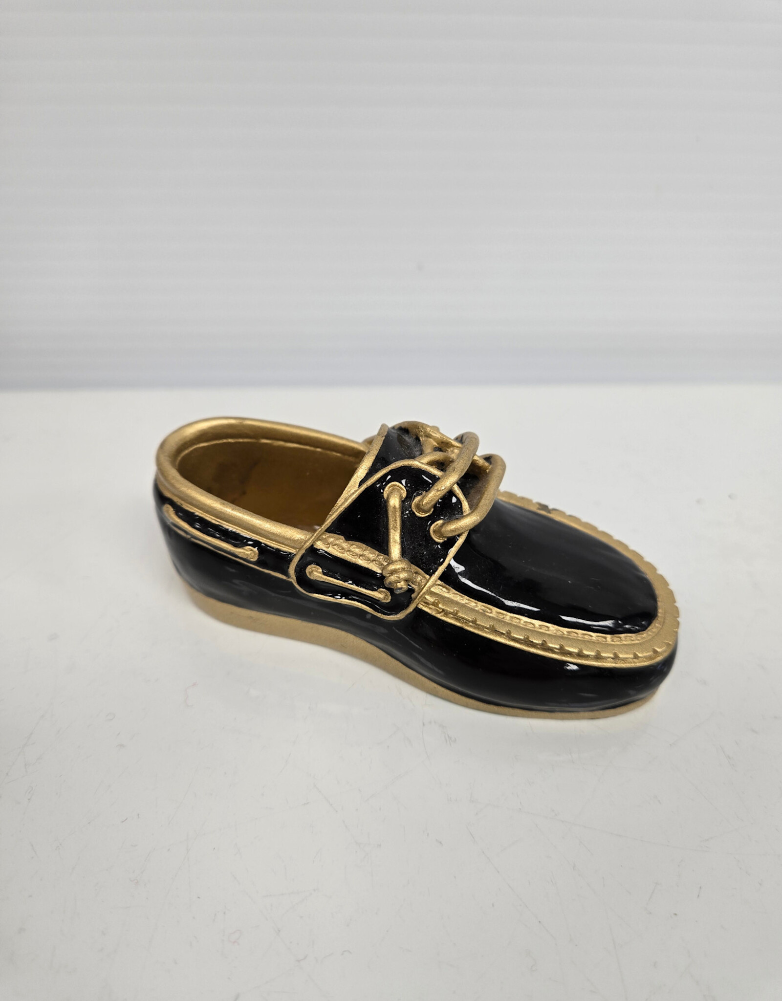 Black & Gold Boat Shoe Paperweight