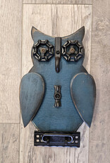 Wooden Wall Owl - teal