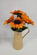 Enamel Pitcher w/Sunflowers