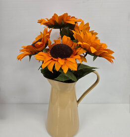 Enamel Pitcher w/Sunflowers