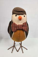 Large Fall Plaid Felt Bird - 19"