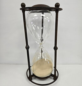 Vintage Metal Hourglass Sand Timer - 12"