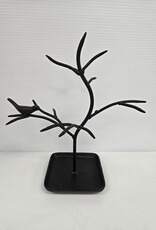 Cast Iron Tree  w/Bird Jewelry Stand