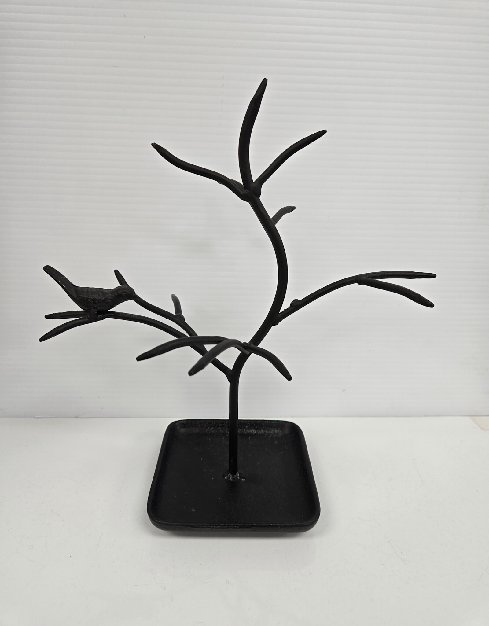 Cast Iron Tree  w/Bird Jewelry Stand