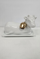 Pottery Barn Cow Butter Dish w/lid