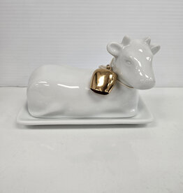 Pottery Barn Cow Butter Dish w/lid
