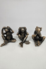 Set of 3 Frogs - See, Hear, Speak No Evil