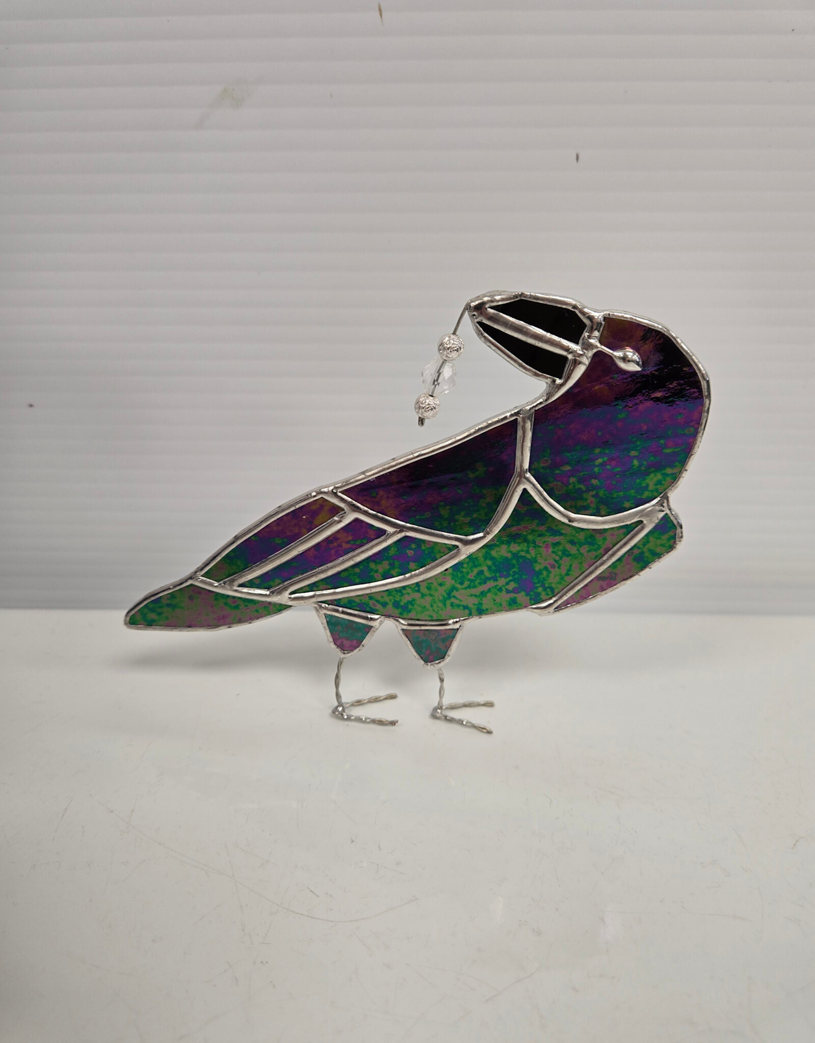 Stained Glass Crow - iridescent