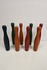 Vintage Wooden Toy 6" Bowling Pins - qty 8