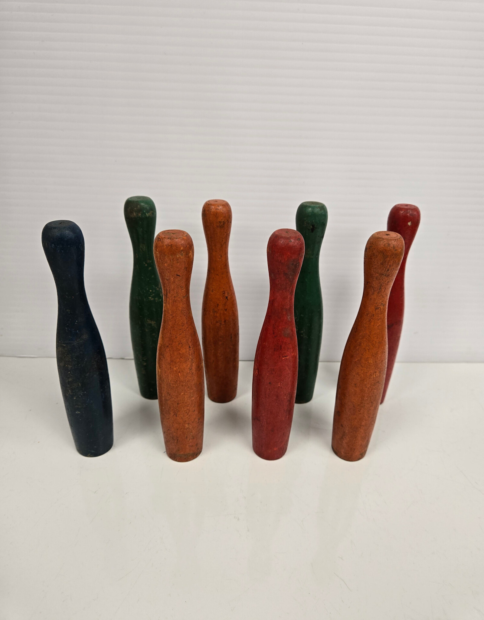 Vintage Wooden Toy 6" Bowling Pins - qty 8