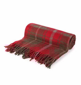 British & Irish Imports Highland Wool Blanket Canadian Dark Maple 76 x 30