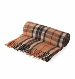 British & Irish Imports Highland Wool Blanket Thomson Camel 76 x 30