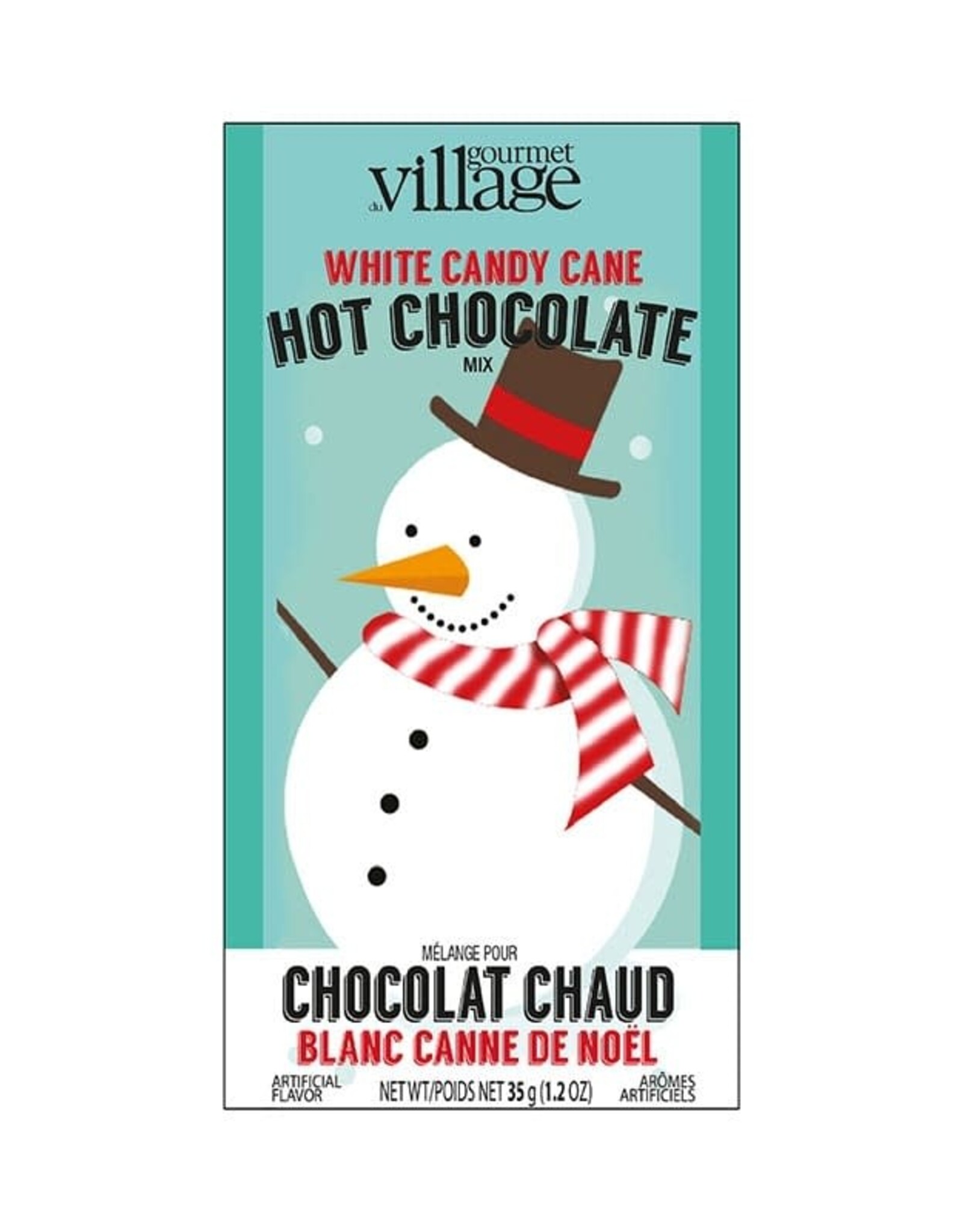 Festive Hot Chocolate White Candy Cane Snowman
