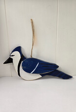Handmade Wooden Ornament - Blue Jay