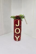 Handmade JOY Block Ornament