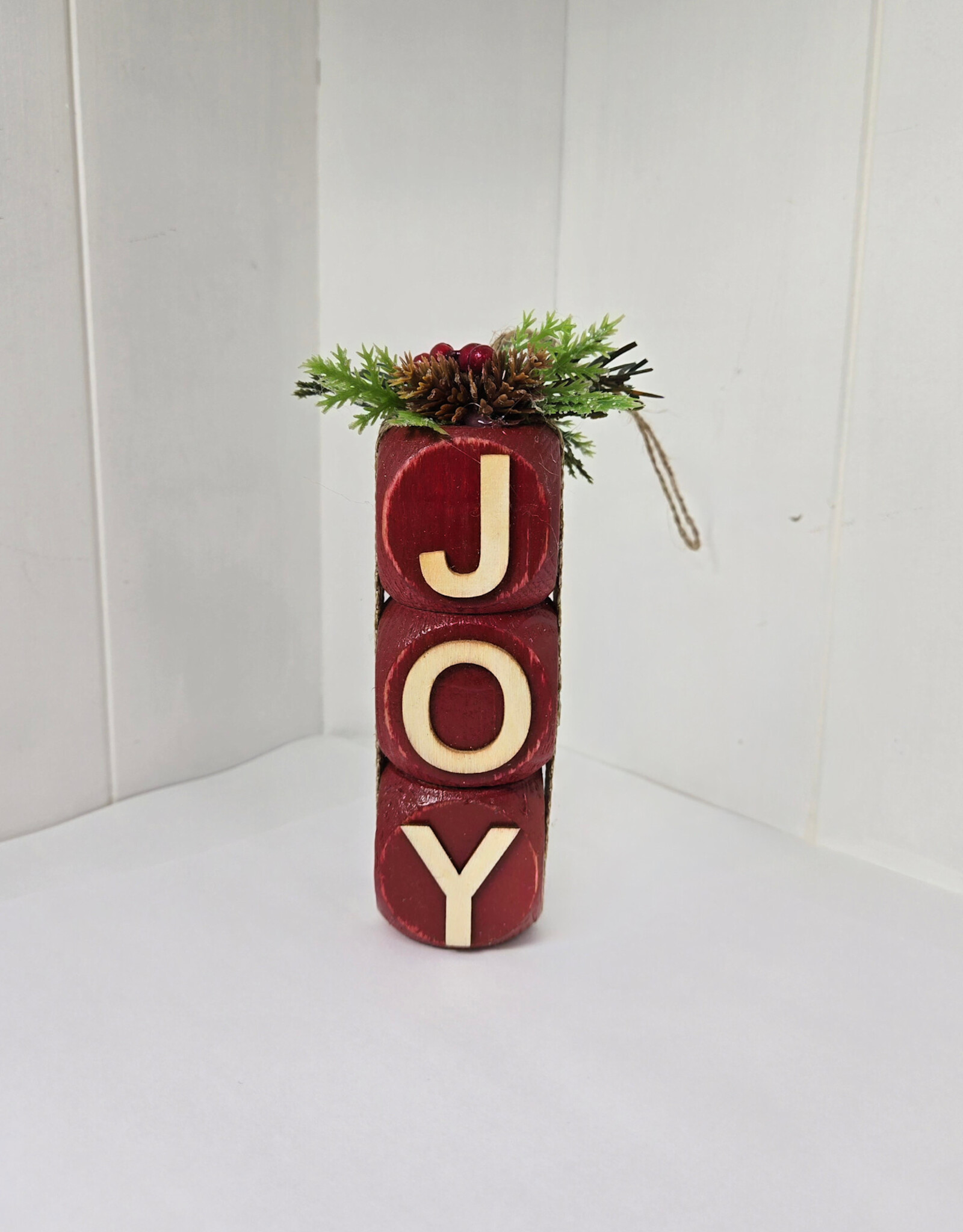 Handmade JOY Block Ornament