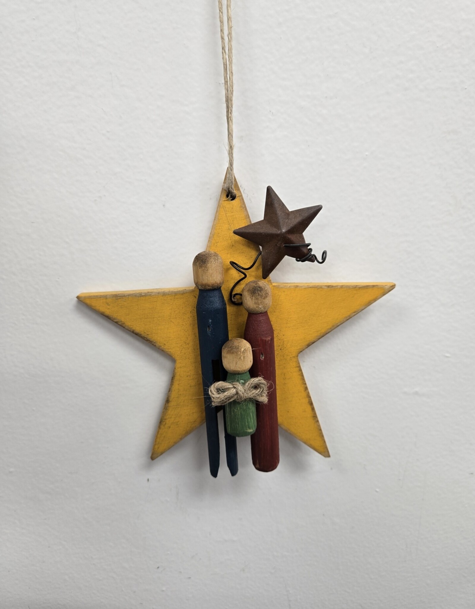 Handmade Star Nativity Ornament