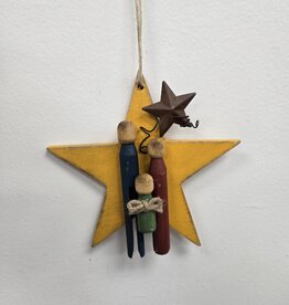Handmade Star Nativity Ornament