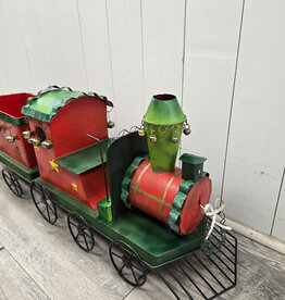 2-Piece Metal Train Christmas Decor - 36"