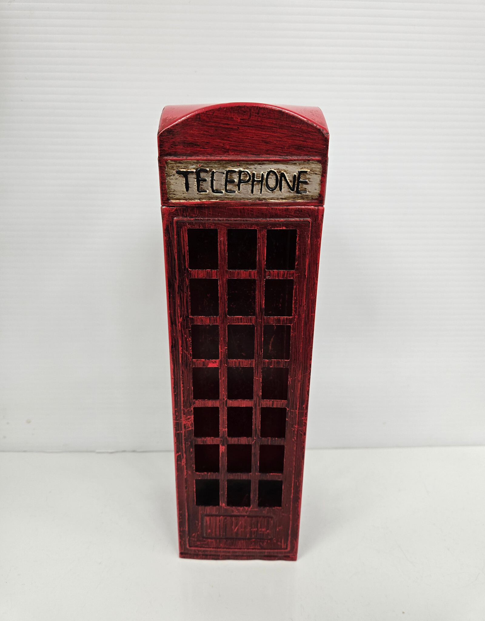 Red Telephone Booth Bottle Holder/Decorative Box