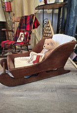 Vintage Wooden Sleigh w/Metal Runners