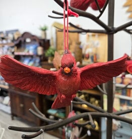 Resin Cardinal Ornament - flying
