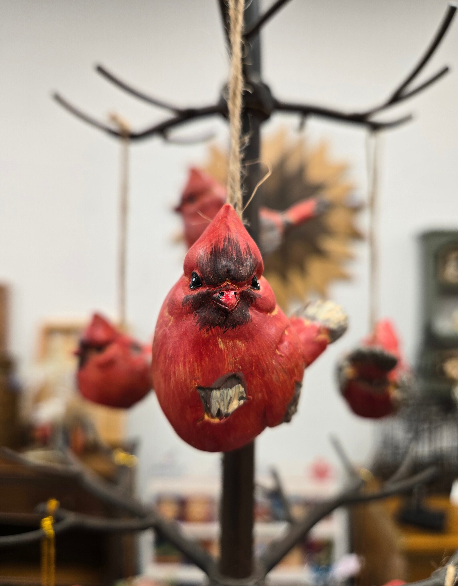 Resin Cardinal Ornament - small