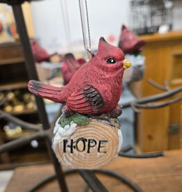 Resin Cardinal Ornament - Hope