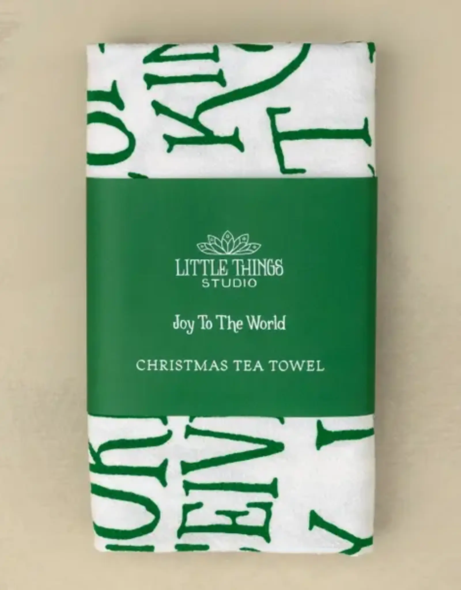 Joy to the World Christmas Hymn Tea Towel