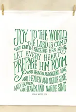 Joy to the World Christmas Hymn Tea Towel