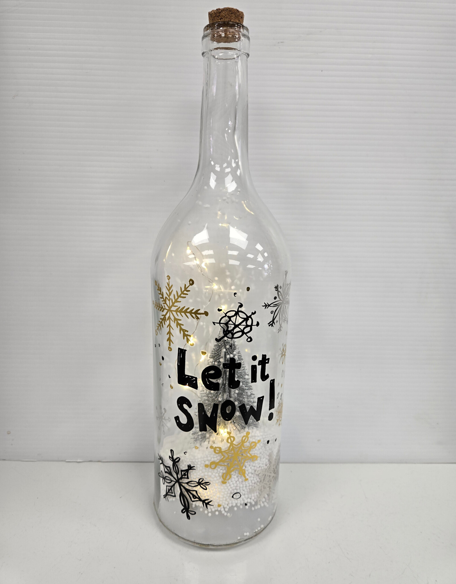 Let It Snow Musical Light Up LED Snow Blower Bottle - 18"