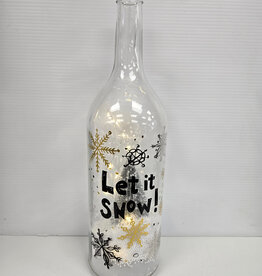 Let It Snow Musical Light Up LED Snow Blower Bottle - 18"