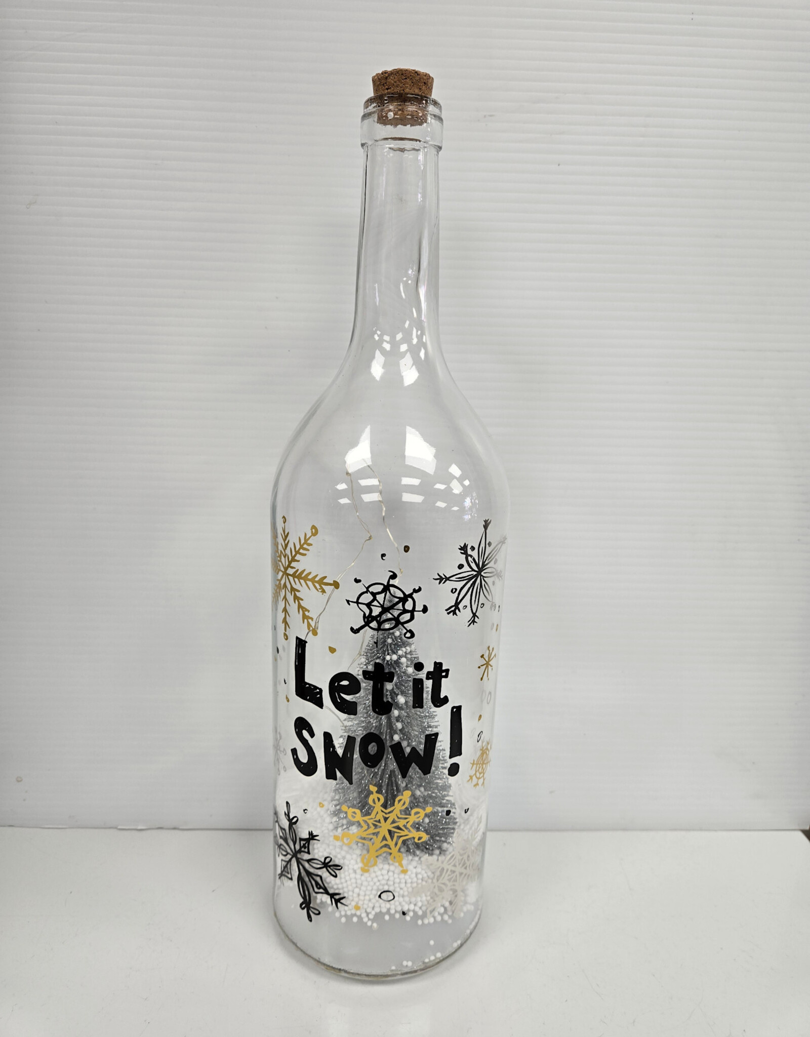 Let It Snow Musical Light Up LED Snow Blower Bottle - 18"