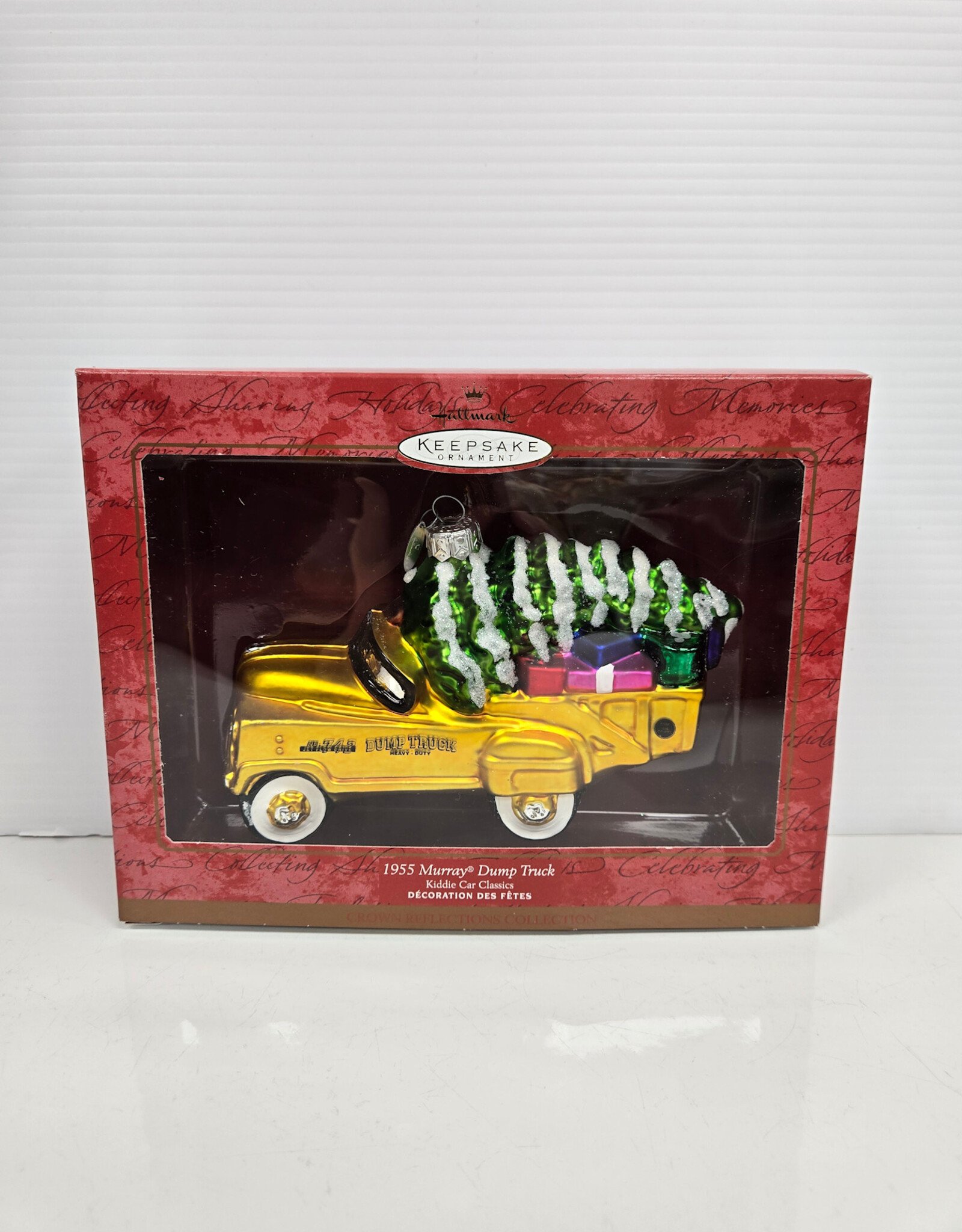 Hallmark '55 Murray Dump Truck Glass Blown Ornament 2000