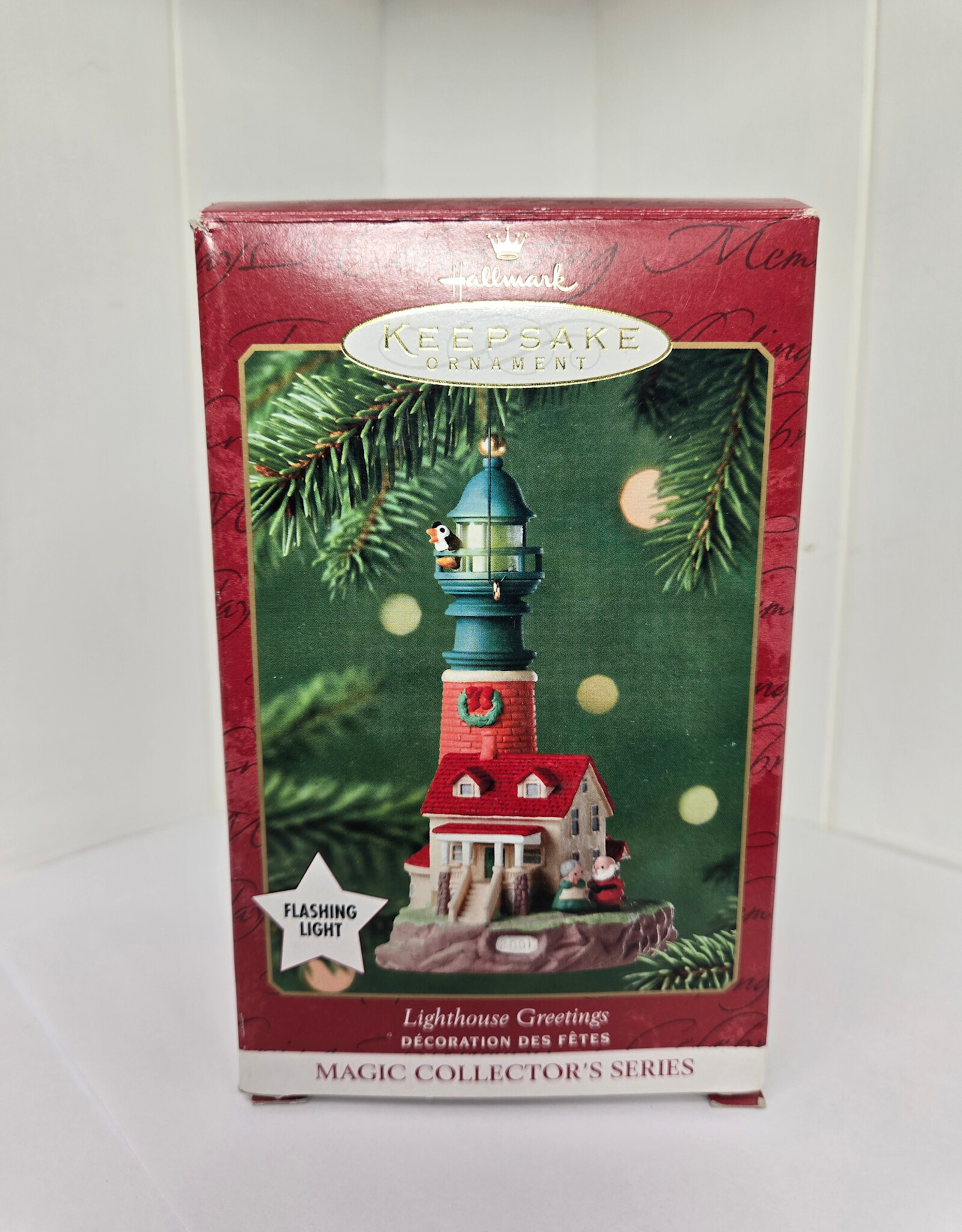 Hallmark Keepsake Lighthouse Greetings Ornament  - 2001