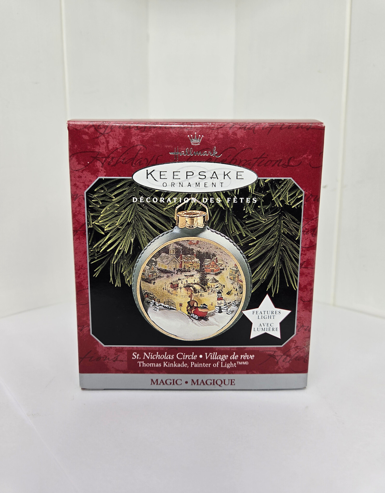 Hallmark Keepsake St. Nicholas Circle, Thomas Kinkade Ornament - light