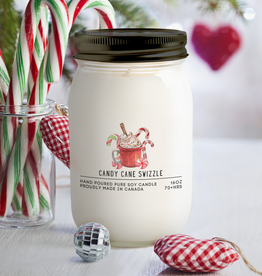 Serendipity Soy Candles 16oz Jar Candle - Candy Cane Swizzle