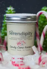 Serendipity Soy Candles 8oz Jar Candle - Candy Cane Forest