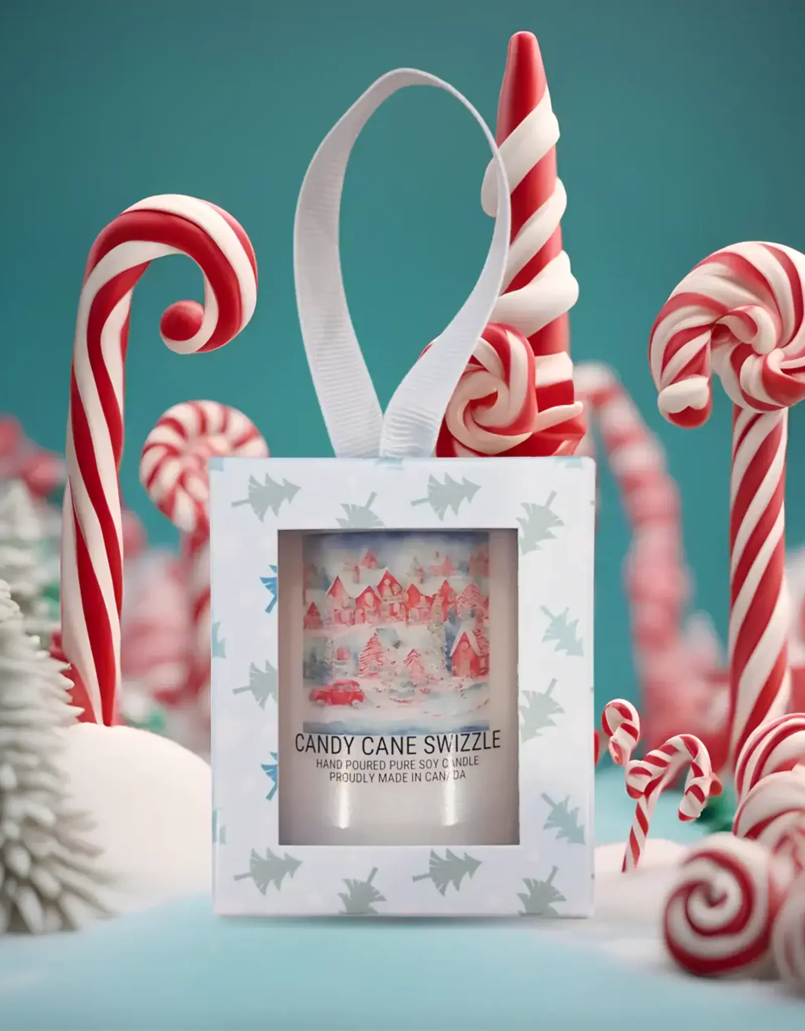 Serendipity Soy Candles Candy Cane Swizzle Ornament