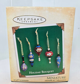 Hallmark Keepsake Holiday Bouquet Set of 5 Ornaments - 2004