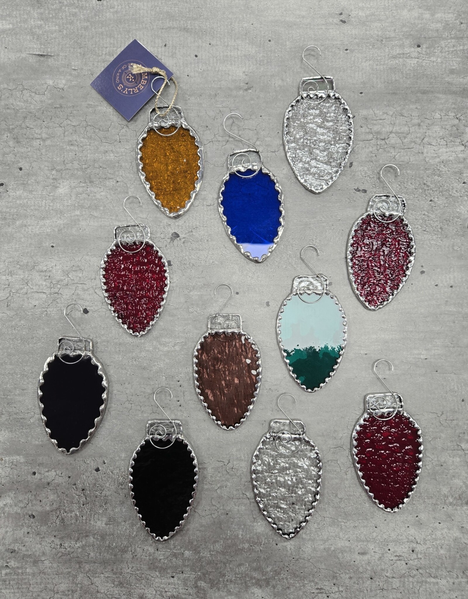 Stained Glass Light Bulb Ornament