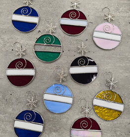 Stained Glass Christmas Ball Ornament