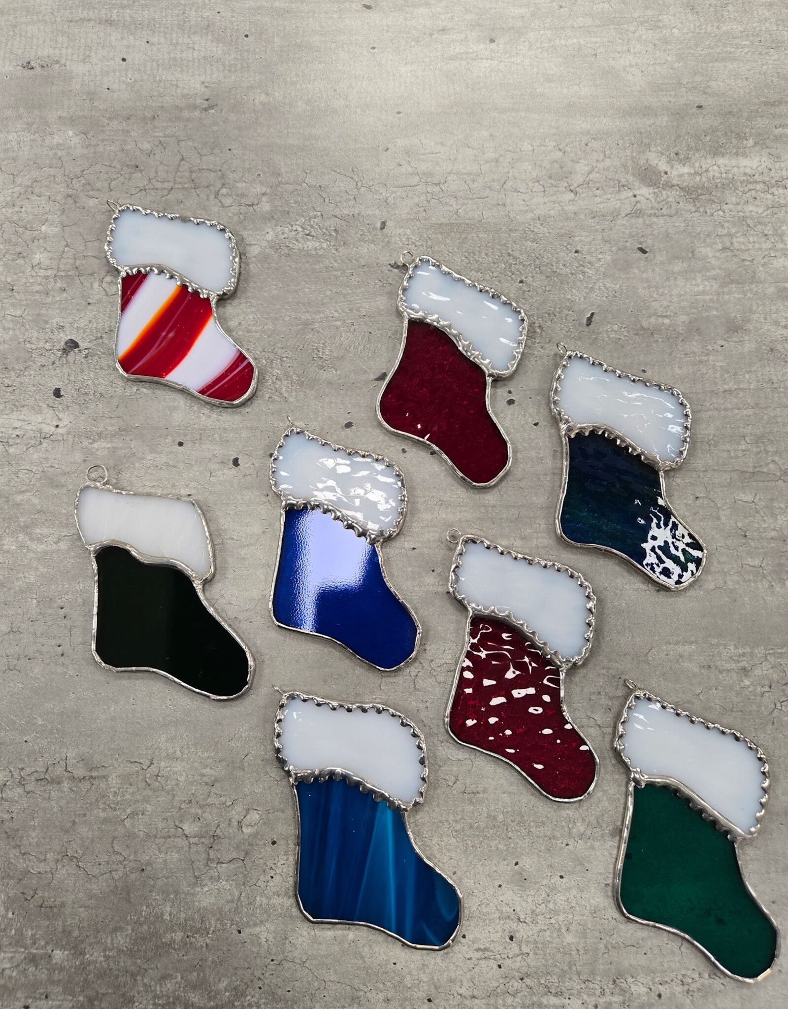 Stained Glass Stocking Ornament