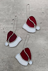 Stained Glass Santa Hat Ornament