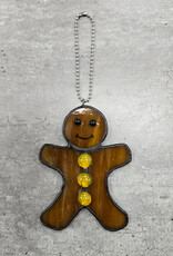 Stained Glass Gingerbread Man