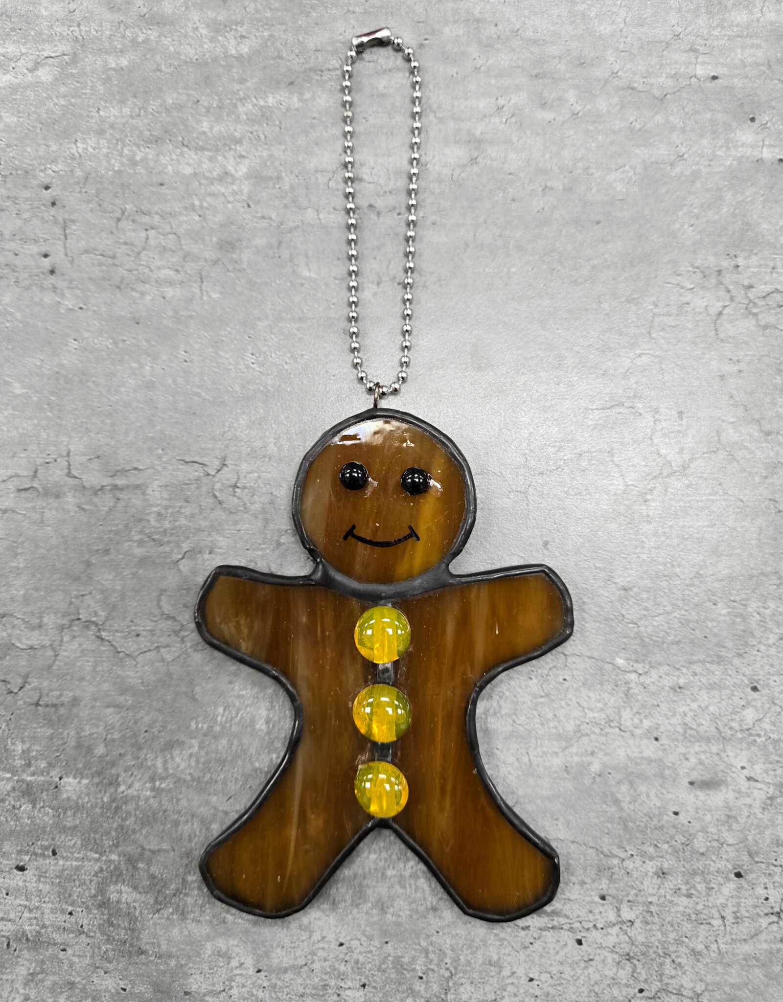 Stained Glass Gingerbread Man