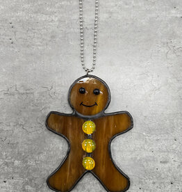 Stained Glass Gingerbread Man