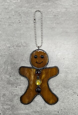 Stained Glass Gingerbread Man