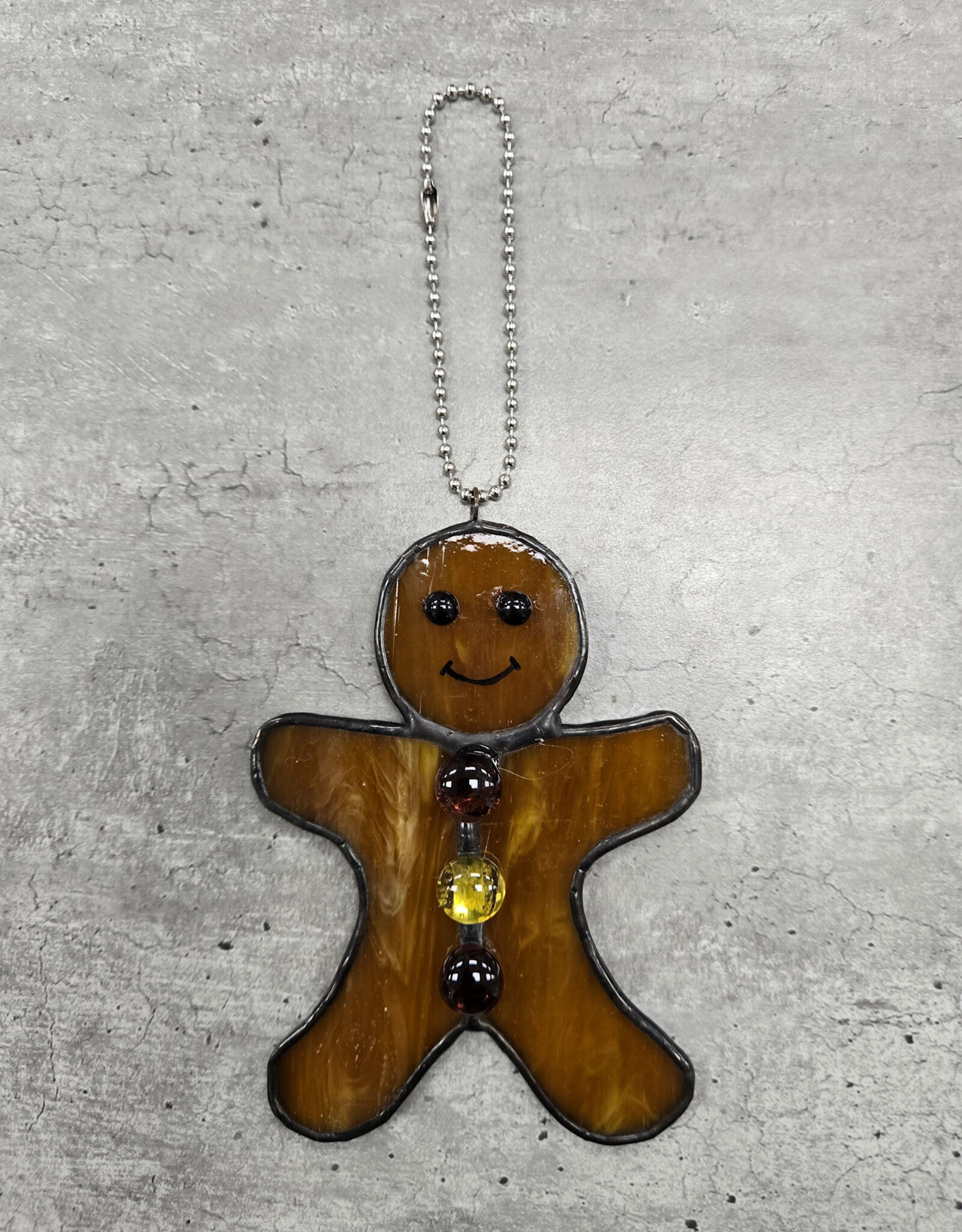 Stained Glass Gingerbread Man