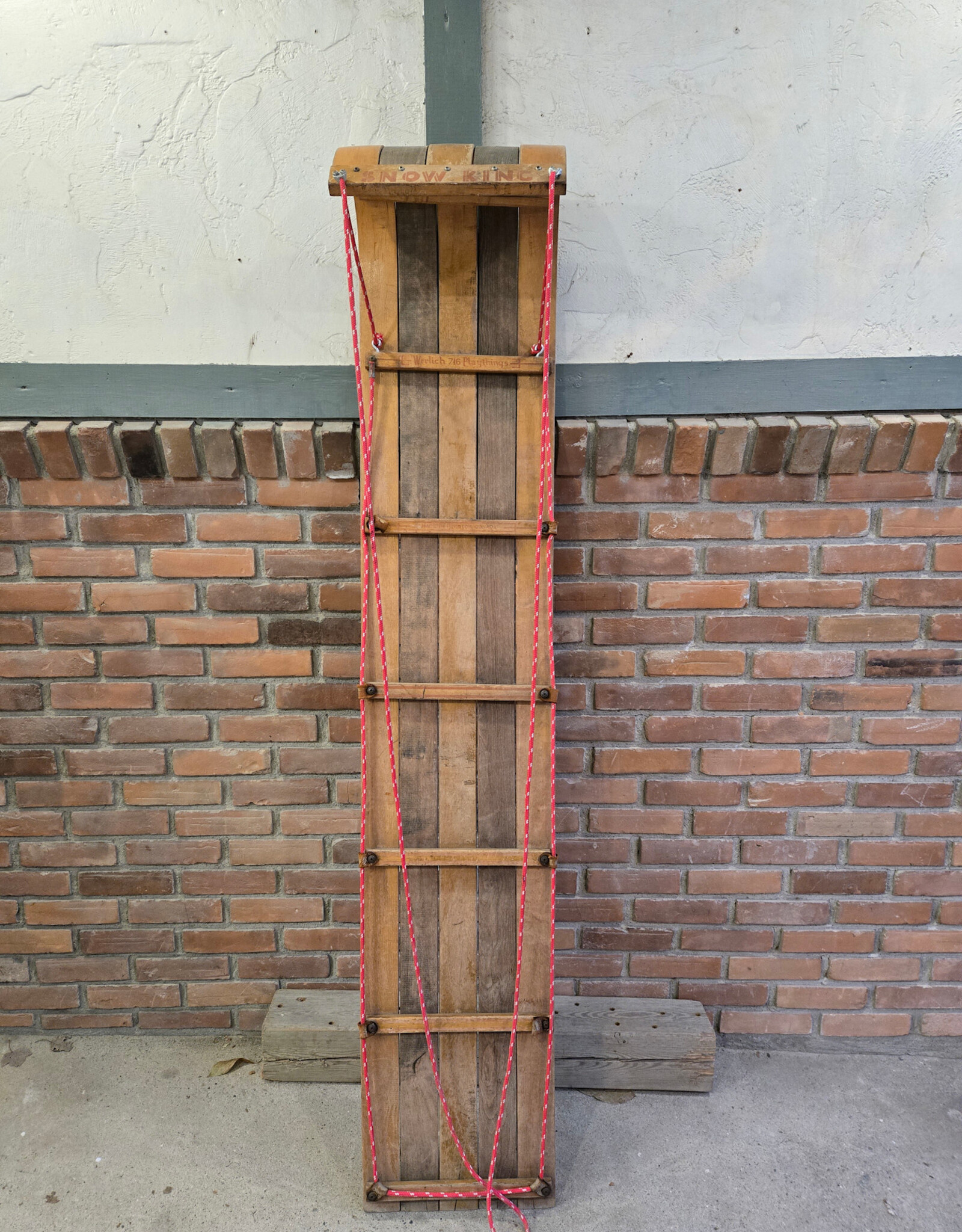 Vintage Snow King Werlich 716 Playthings Toboggan - 74"